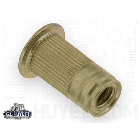 Rivet Nut, #10-24 Thread Size, 0.415 In Flange Dia., .585 In L, Steel